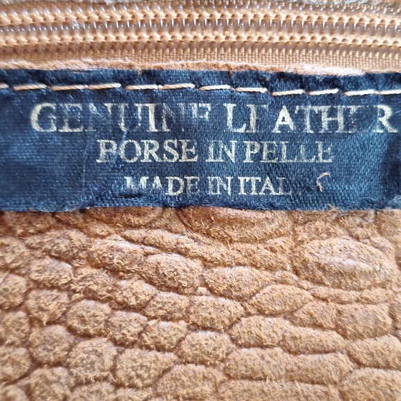 Boho Tan Leather Tote Bag - Picture 8 of 8